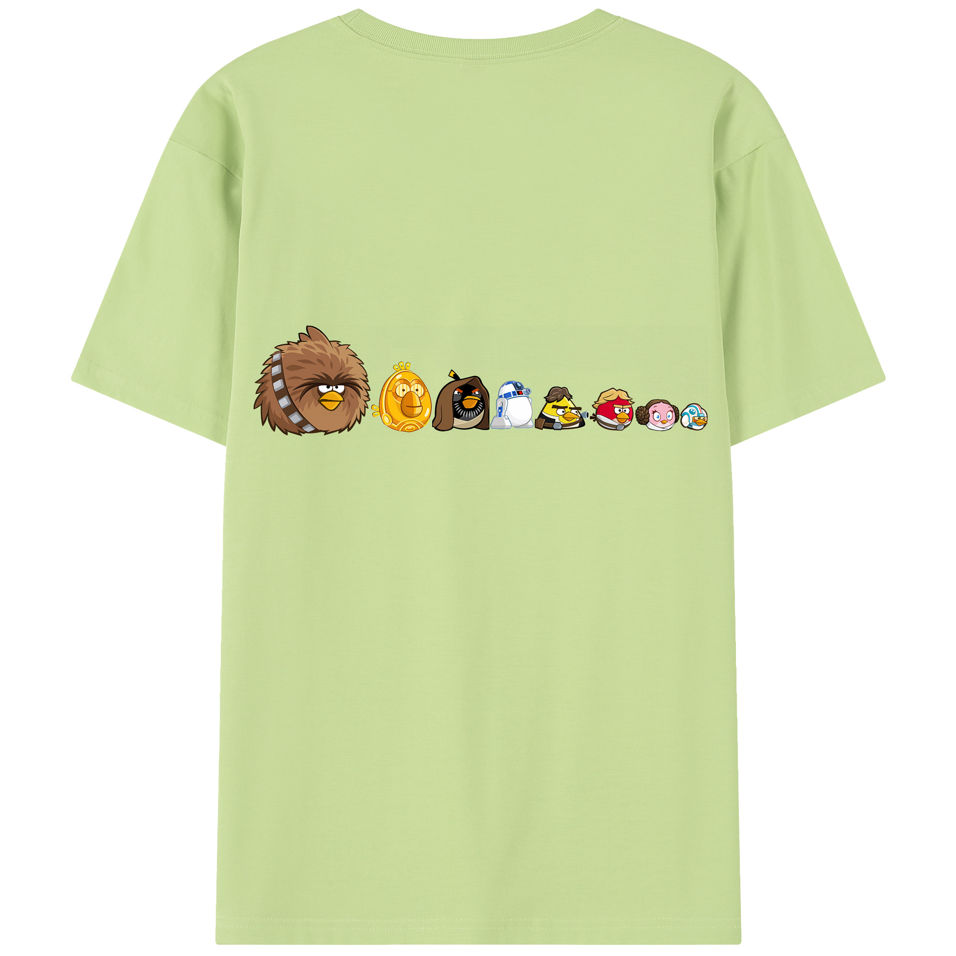 （画像用） Angry Birds アングリーバード 綿100％半袖Tシャツ（背面プリント）